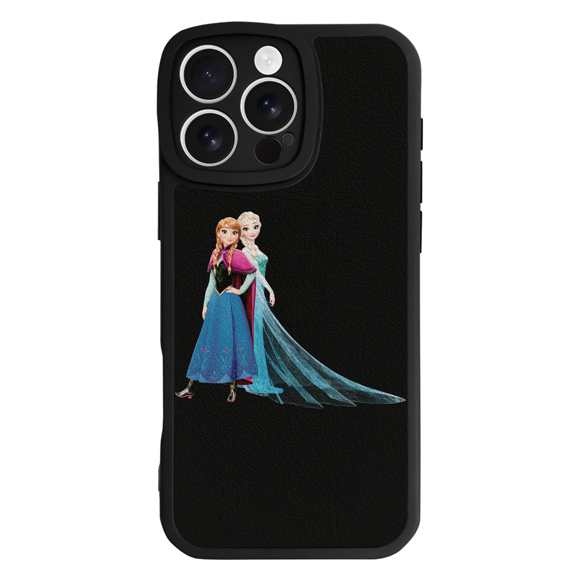 （画像用） アナと雪の女王 アンナ エルサ Frozen Anna Elsa 【iPhone 16シリーズ対応】シリコンスマホケース（レザー調） 材質：シリコン